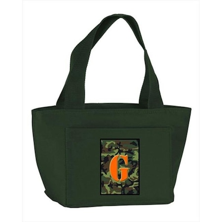 Carolines Treasures Carolines Treasures CJ1030-G-GN-8808 Monogram Letter G - Camo Green Insulated Cooler Lunch Bag CJ1030-G-GN-8808